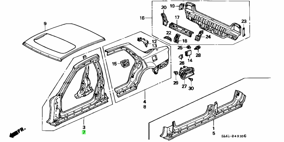 Buy Genuine Honda Sl A Zz Sl A Zz Panel Set L Fr