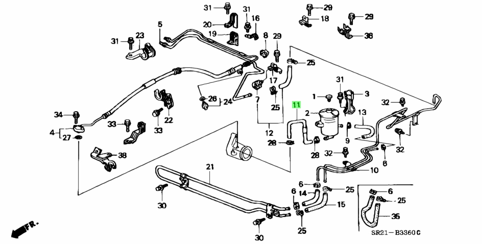 Buy Genuine Honda Sr Sr Tube Power Steering