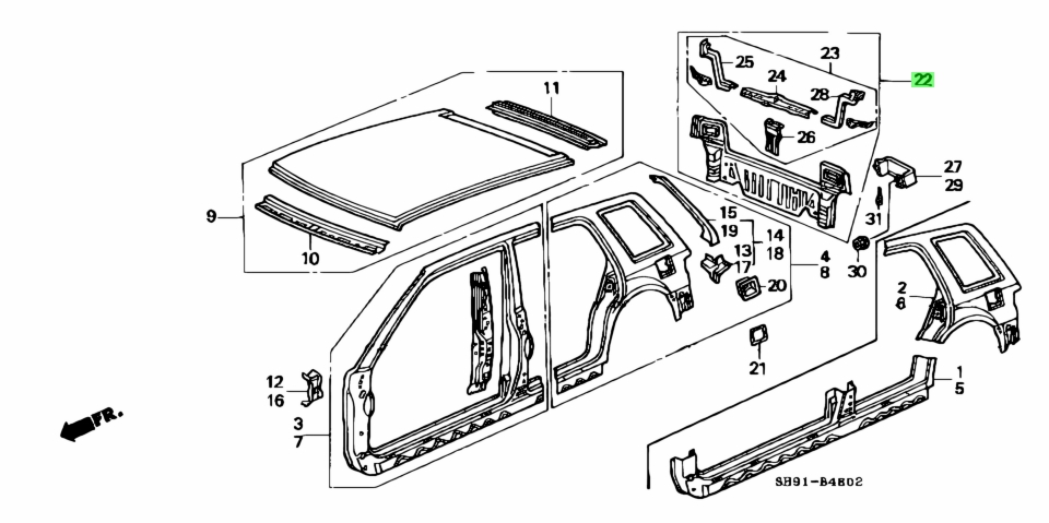 Buy Genuine Honda Sh G Zz Sh G Zz Panel Comp Rr For