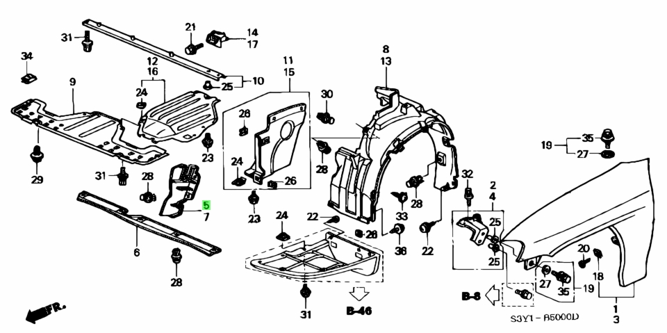 Buy Genuine Honda S Y S Y Plate R Fr Bulkhead