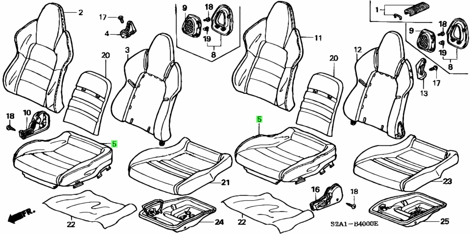 Buy Genuine Honda S Aj Za S A J Za Cover Fr Seat