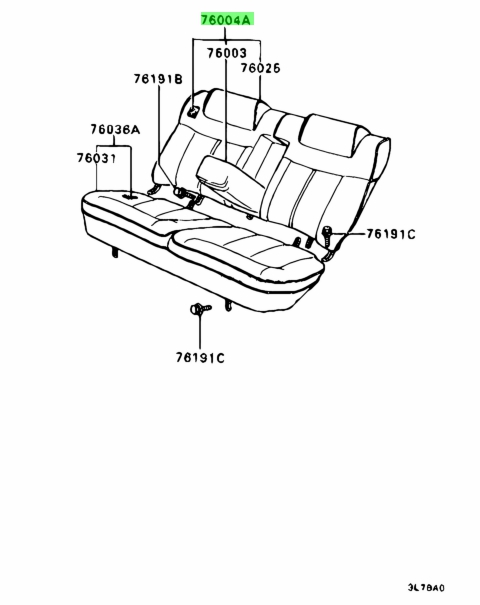 Buy Genuine Mitsubishi Mb Back Assy Rr Seat For Mitsubishi Galant