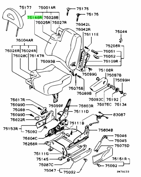 Buy Genuine Mitsubishi Mr Cover Fr Seat Back Rh For Mitsubishi