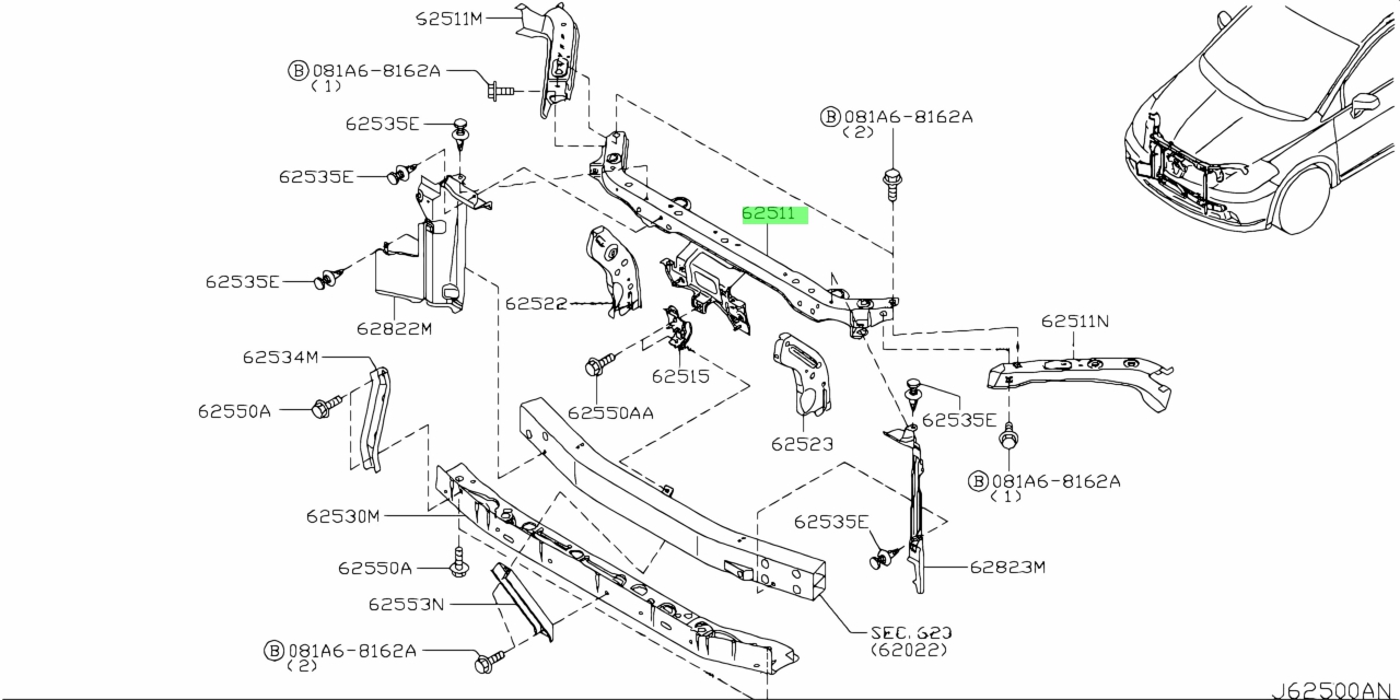 Buy Genuine Nissan Ed Ed Support Radiator Core