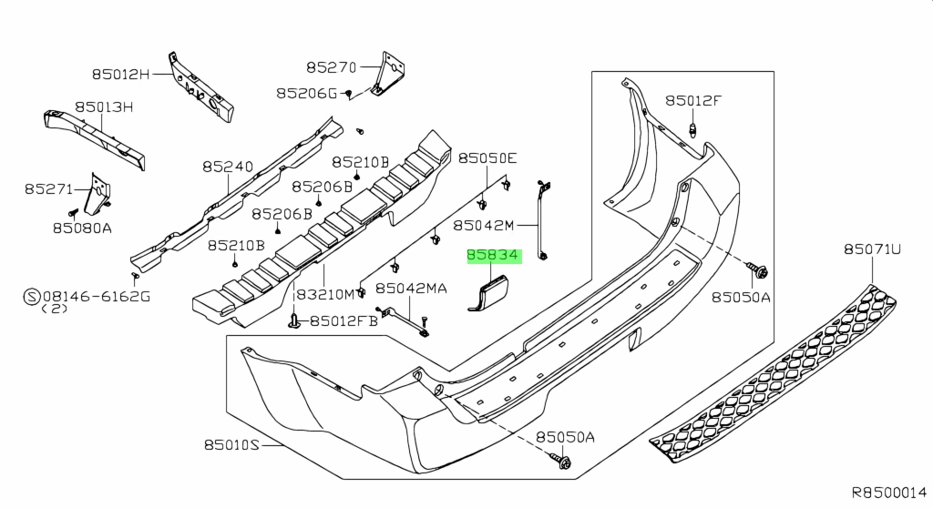 Buy Genuine Nissan Zs E Zs E Finisher Rear Bumper Center