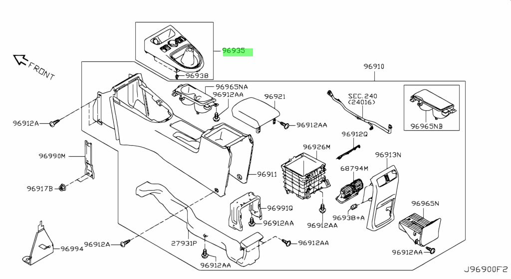 Buy Genuine Nissan Jg A Jg A Boot Console For Nissan X