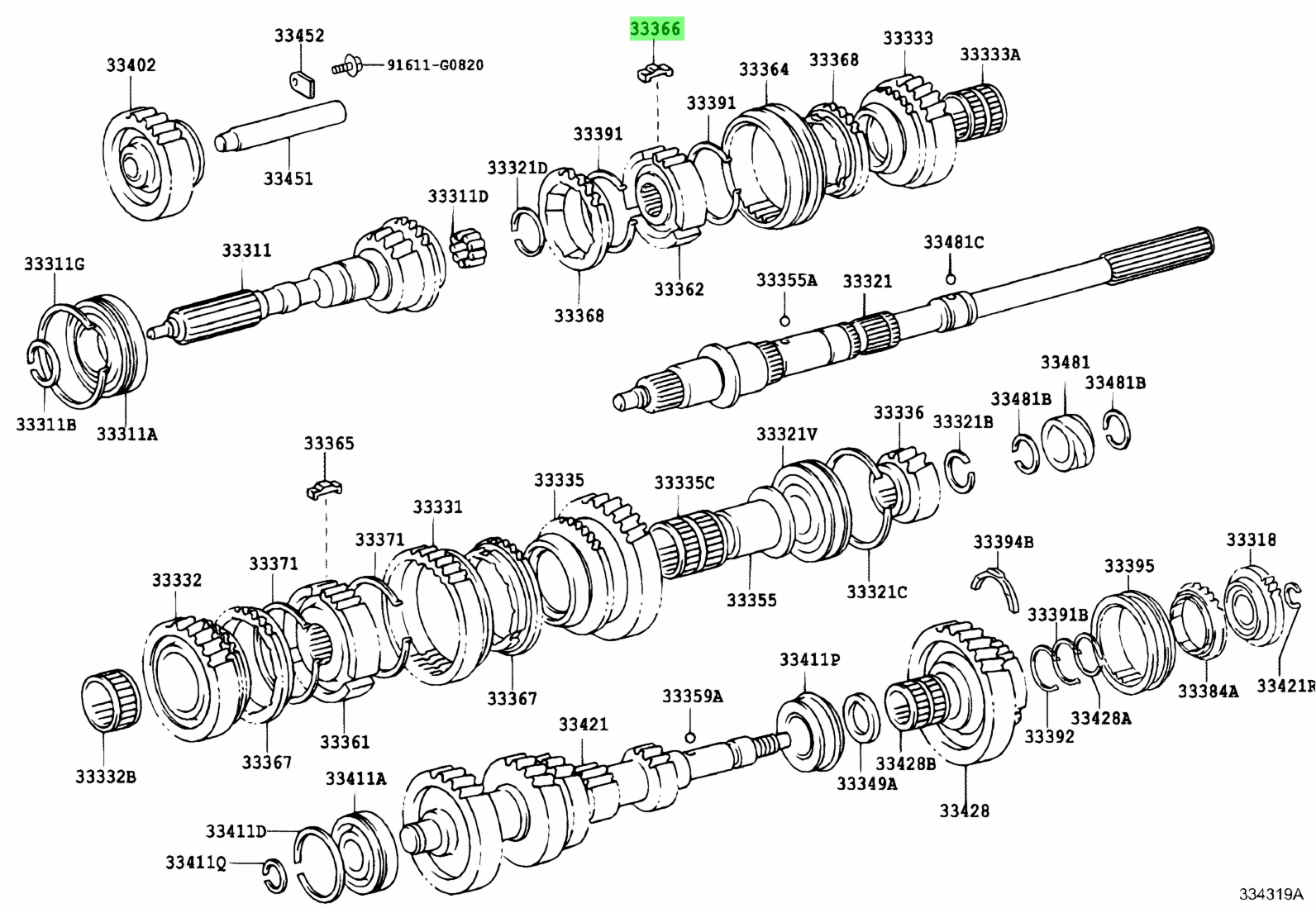 Buy Genuine Toyota Key Synchromesh Shifting