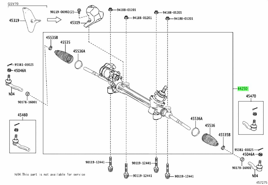 Buy Genuine Toyota Gear Assy Power Steering