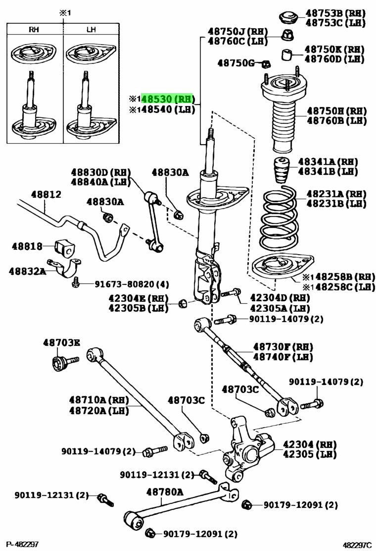 Buy Genuine Toyota Absorber Assy Shock Rear