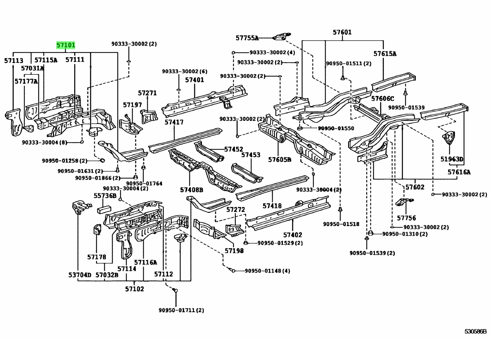 Buy Genuine Toyota Member Sub Assy Front Side