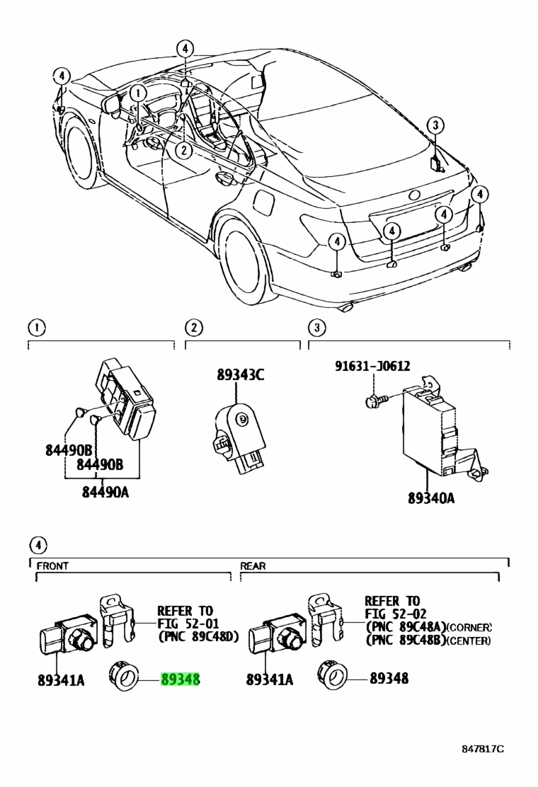 Toyota J J Retainer Ultrasonic Sensor