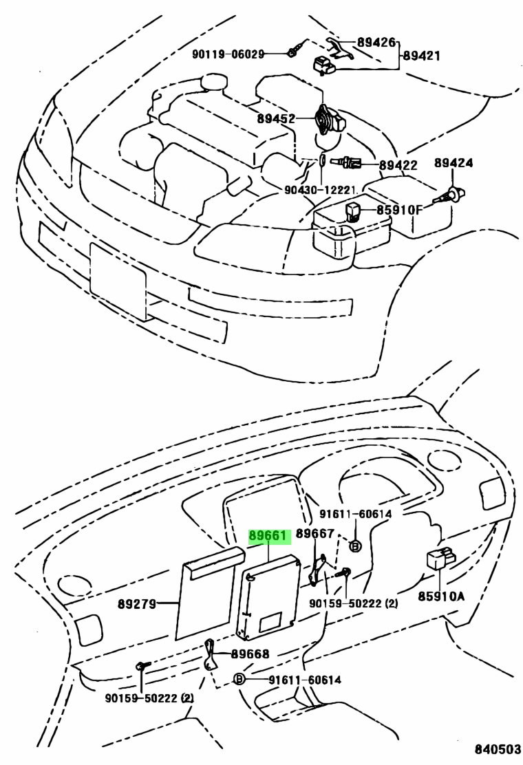 Купить Toyota 8966113020 89661 13020 Computer Engine Control для