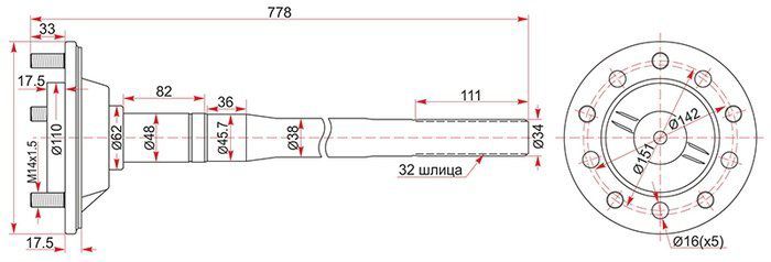 Передняя ступица тлк 100 схема