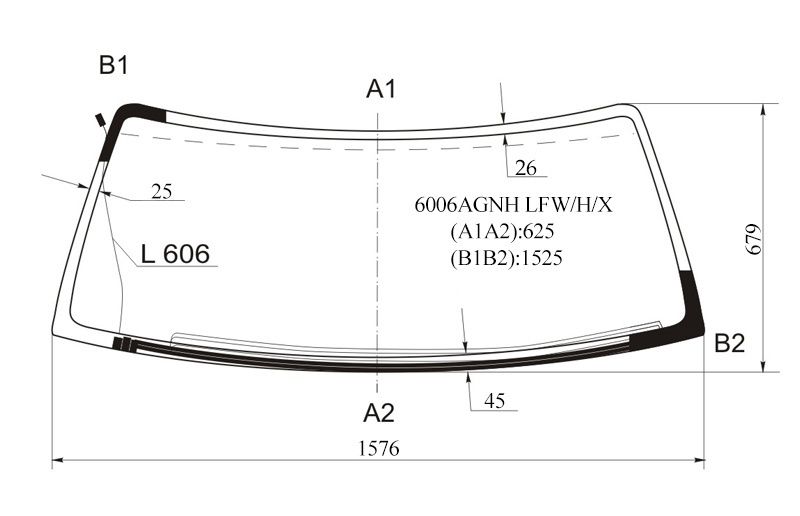 Размер лобового стекла авенсис