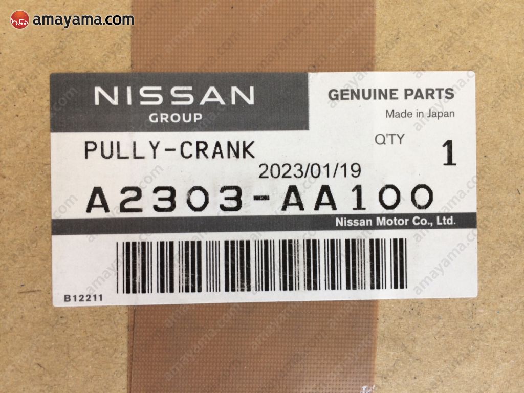 日産純正部品　プリー　A2303-AA100 Buy Genuine Nissan A2303AA100 (A2303-AA100) Pully-Crank. Prices