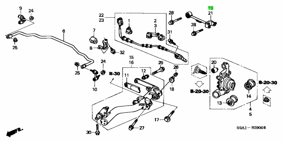 Buy Genuine Honda 52390S9A981 (52390-S9A-981) Arm Comp., R. Rr. Upper ...