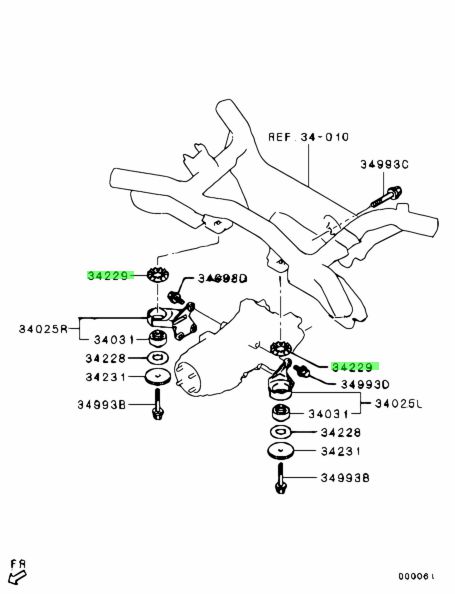 Buy Genuine Mitsubishi 3517A001 Stopper,rr Diff Rr Support,lwr. Prices ...