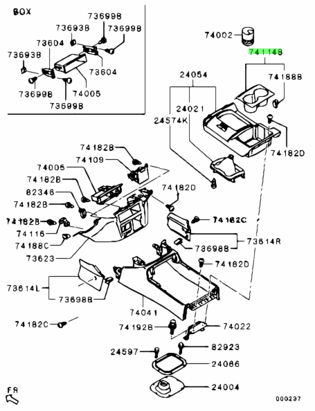 Buy Genuine Mitsubishi 8041A018HA Holder,floor Console Box Cup. Prices ...