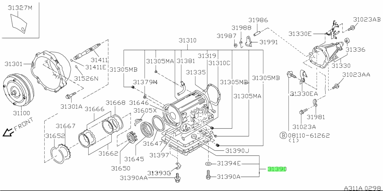 Buy Genuine Nissan 3139041X07 (31390-41X07) Pan Assembly, Oil. Prices ...