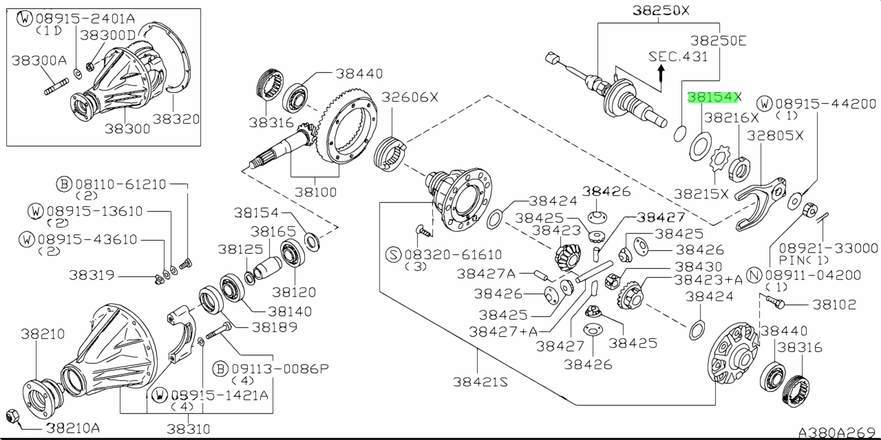 Buy Genuine Nissan 3815406J03 (38154-06J03) Shim, Adjust Actuator ...