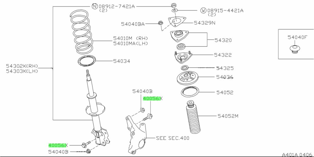 Buy Genuine Nissan 4005650A00 (40056-50A00) Bolt. Prices, fast shipping ...