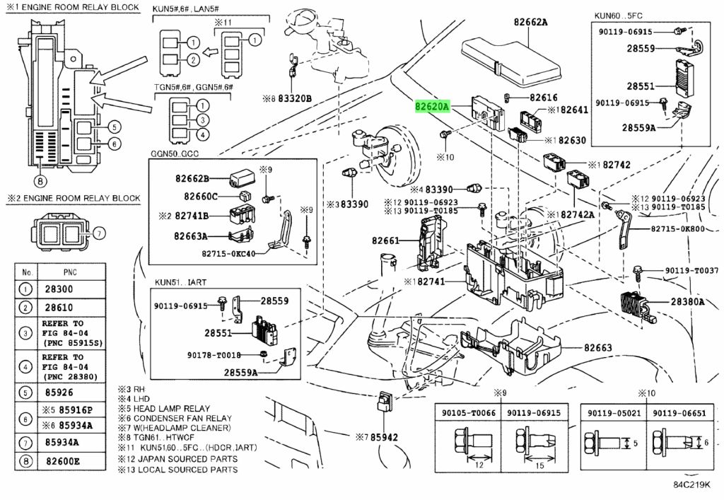 Buy Genuine Toyota 8262071012 (82620-71012) Block Assy, Fusible Link ...