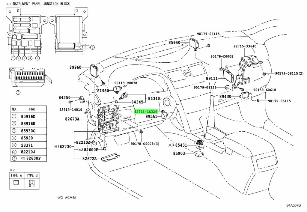 Buy Genuine Toyota 827111E320 (82711-1E320) Clamp, Wiring Harness ...