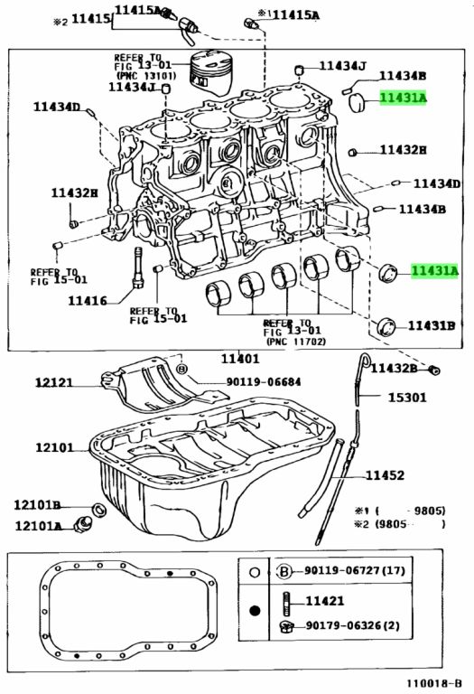 Buy Genuine Toyota 9641143500 (96411-43500) Plug. Prices, fast shipping ...