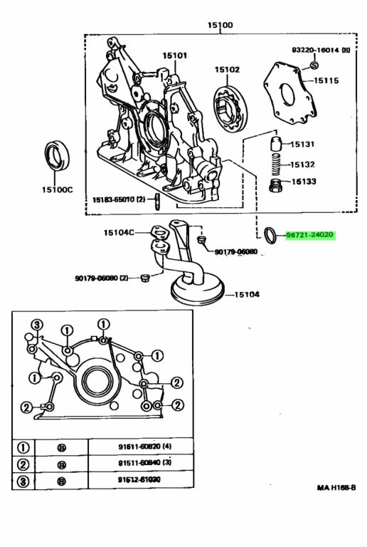 Buy Genuine Toyota 9672124020 (96721-24020) Gasket, Oil Strainer ...