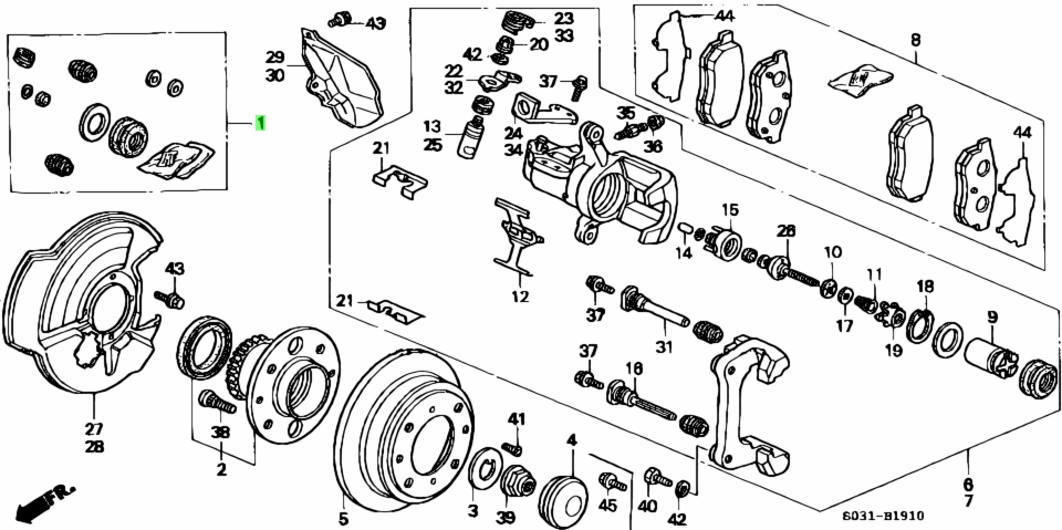 Buy Genuine Honda 01473S04000 (01473-S04-000) Caliper Set, Rr.. Prices ...