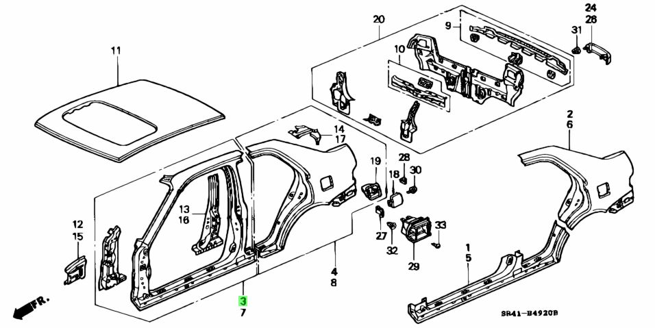 Buy Genuine Honda 04635SR4A10ZZ (04635-SR4-A10ZZ) Panel Set, R. Fr ...