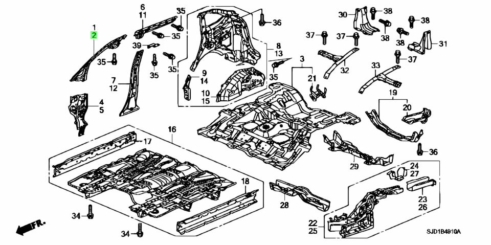 Buy Genuine Honda 04647SJD901ZZ (04647-SJD-901ZZ) Pillar Set, L. Fr ...