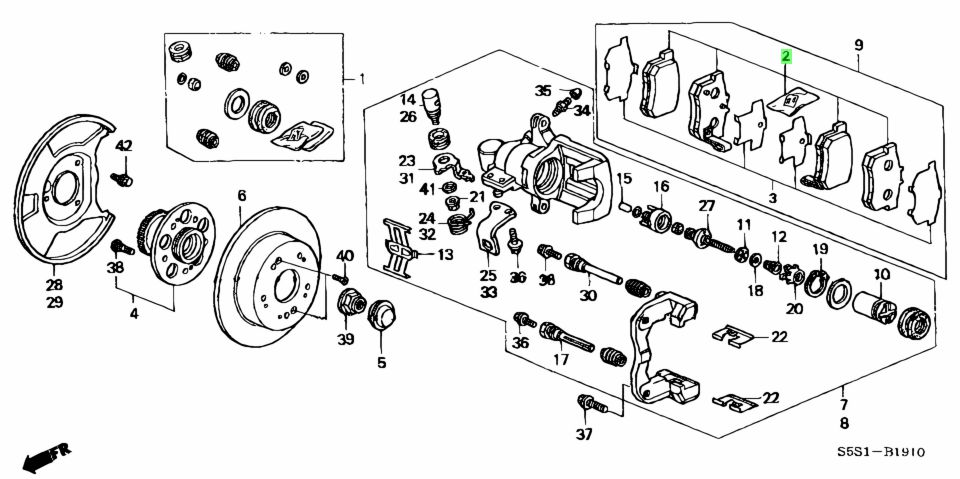 Buy Genuine Honda 06430S6DE50 (06430-S6D-E50) Pad Set, Rr. (Without ...