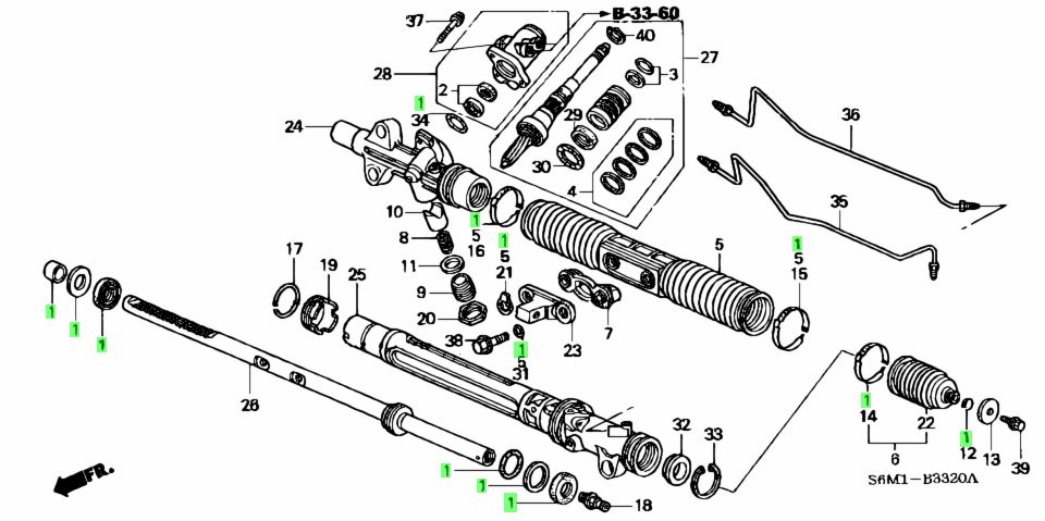 Схема рулевой рейки хонда срв 3