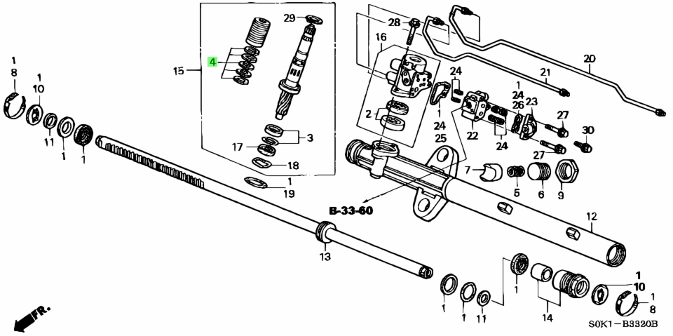 Схема рулевой рейки хонда срв 3
