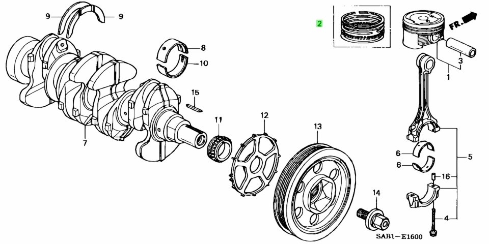 Buy Genuine Honda 13011PWAG01 (13011-PWA-G01) Ring Set, Piston