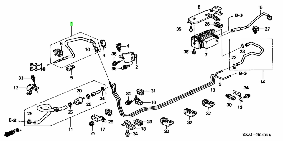 Buy Genuine Honda 16722RBAJ01 (16722-RBA-J01) Hose Comp. B, Fuel Feed ...