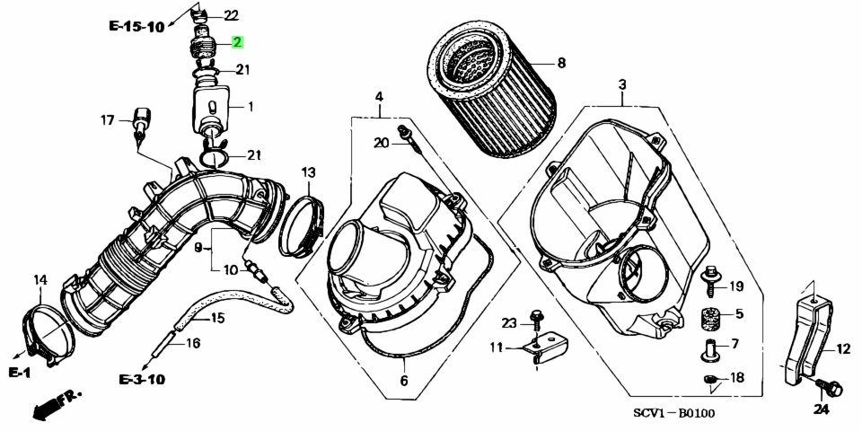 Buy Genuine Honda 17152RAAA00 (17152-RAA-A00) Rubber, Breather Joint ...