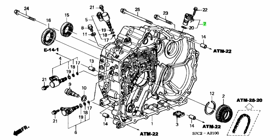 Схема акпп хонда срв