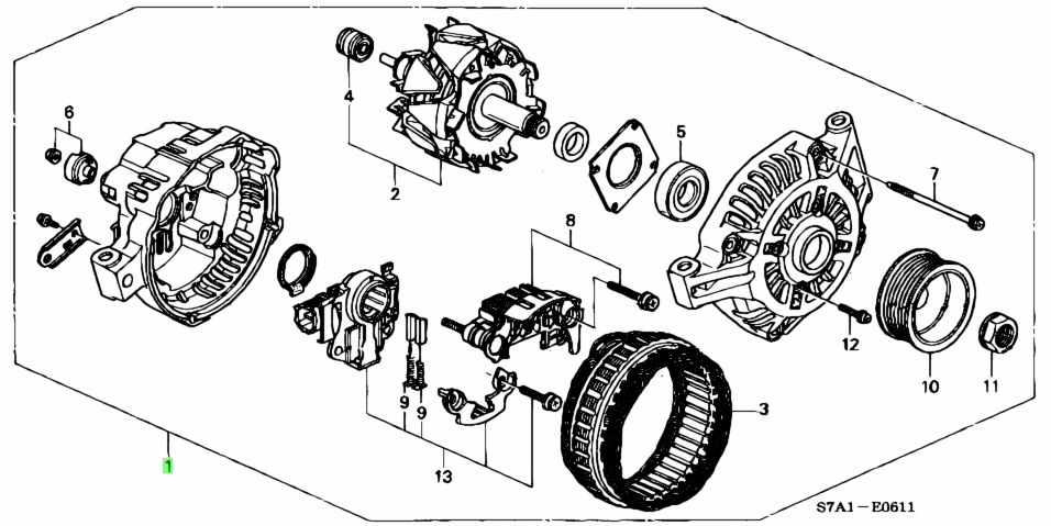 Купить honda 31100pnc004 31100 pnc 004 alternator assy ahga61