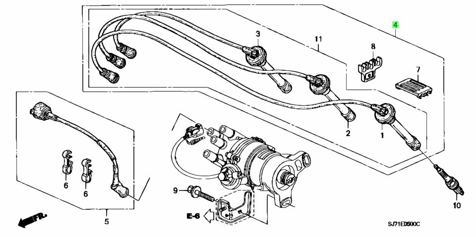 Buy Genuine Honda 32722PZ3000 (32722-PZ3-000) Wire. Photos, weight ...