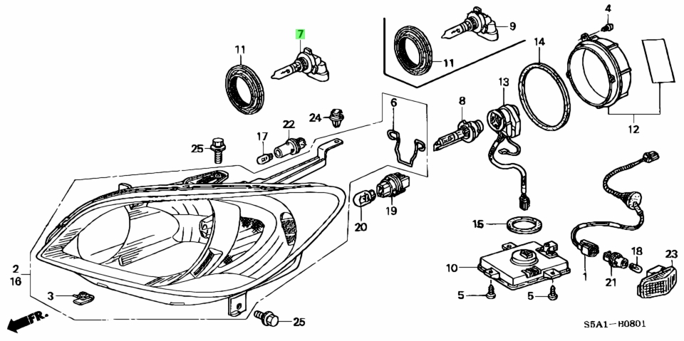 Buy Genuine Honda 33115S84A01 (33115-S84-A01) Bulb