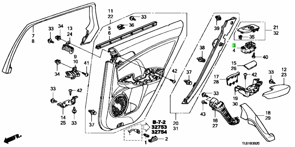 Buy Genuine Honda 35770TL4E11 (35770-TL4-E11) Switch Assy., Rr. Power ...