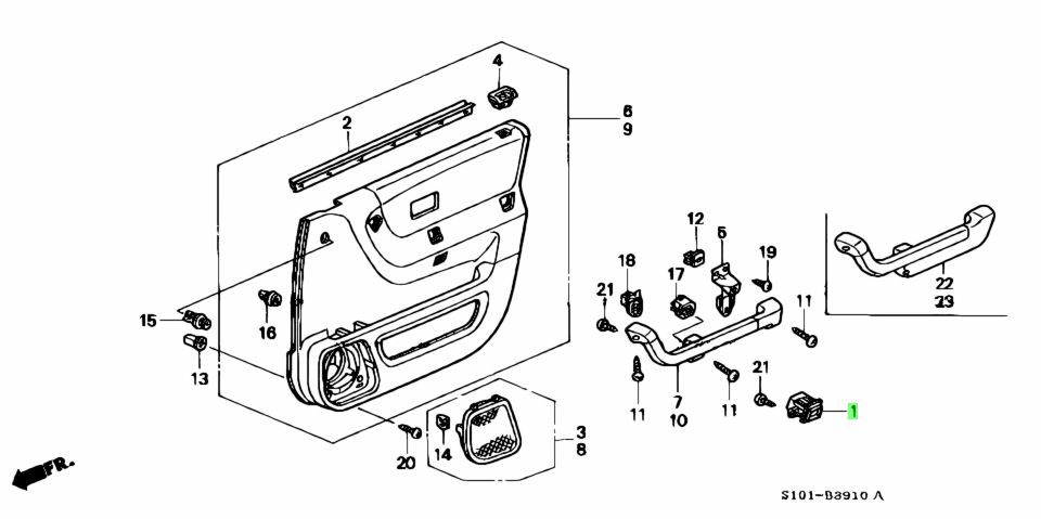 Карта двери хонда срв 3