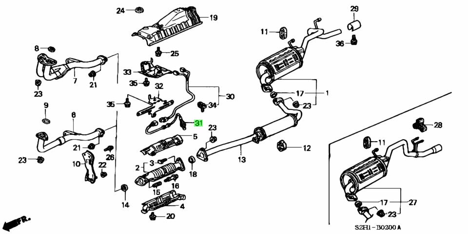 Схема запчастей honda hr v