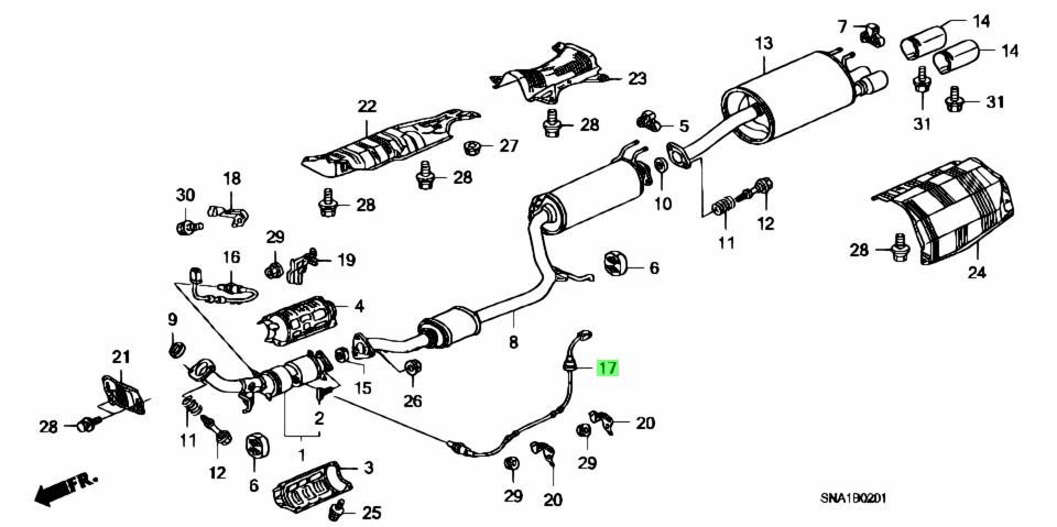 Sensore Ossigeno Originale Honda 36532-RRA-004 – Centrale Per Civic 4D 2009, Montaggio Diretto