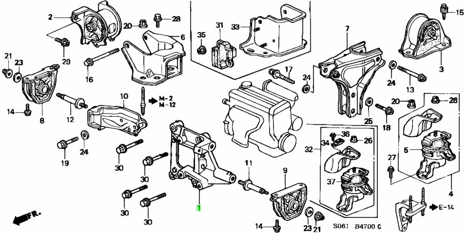 Схема двигателя b20b honda