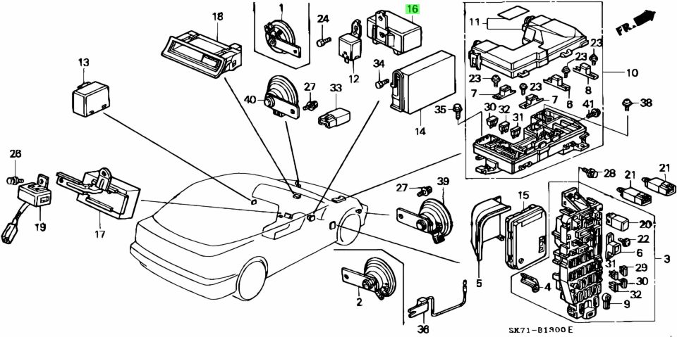 Buy Genuine Honda 39400SK7003 (39400-SK7-003) Relay Assy., Main (Rz ...