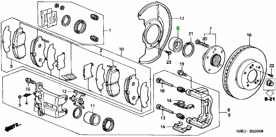 Buy Genuine Honda 44300S84A02 (44300-S84-A02) Bearing Assy., Fr 