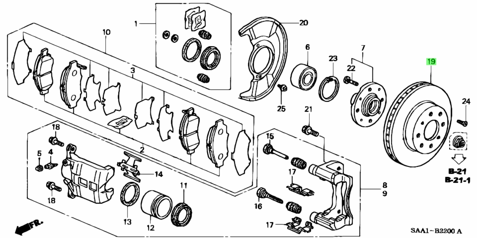 Buy Genuine Honda Saa Saa Disc Front Brake For